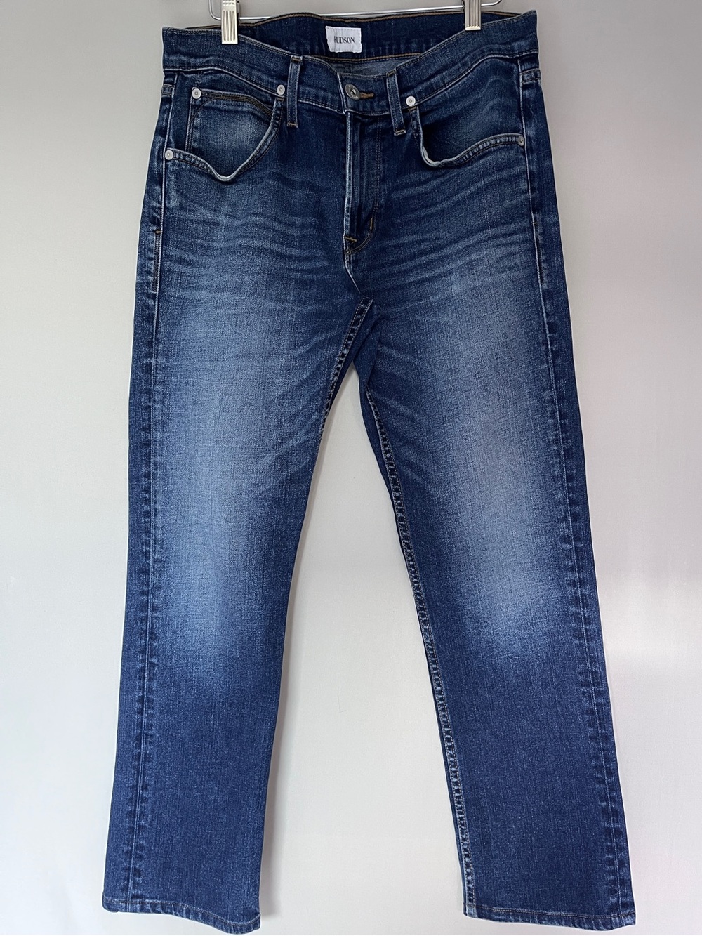 Hudson Byron Straight Leg 5 Pocket Jeans Men's 31 Blue Stretch Denim